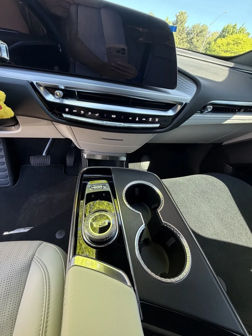 Cadillac Lyriq center console after detailing Toronto