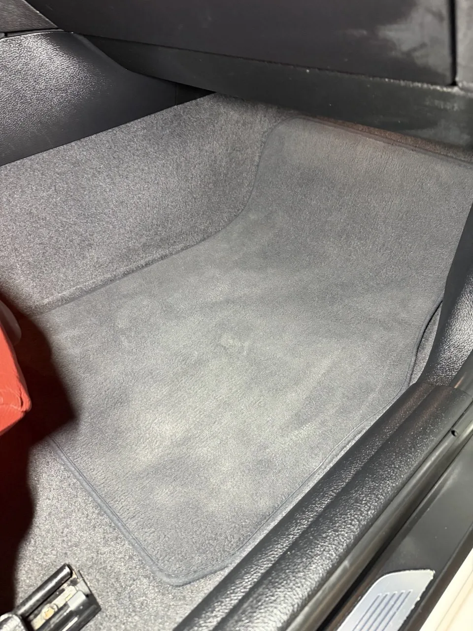 BMW M2 interior detailing Toronto — clean floor mat