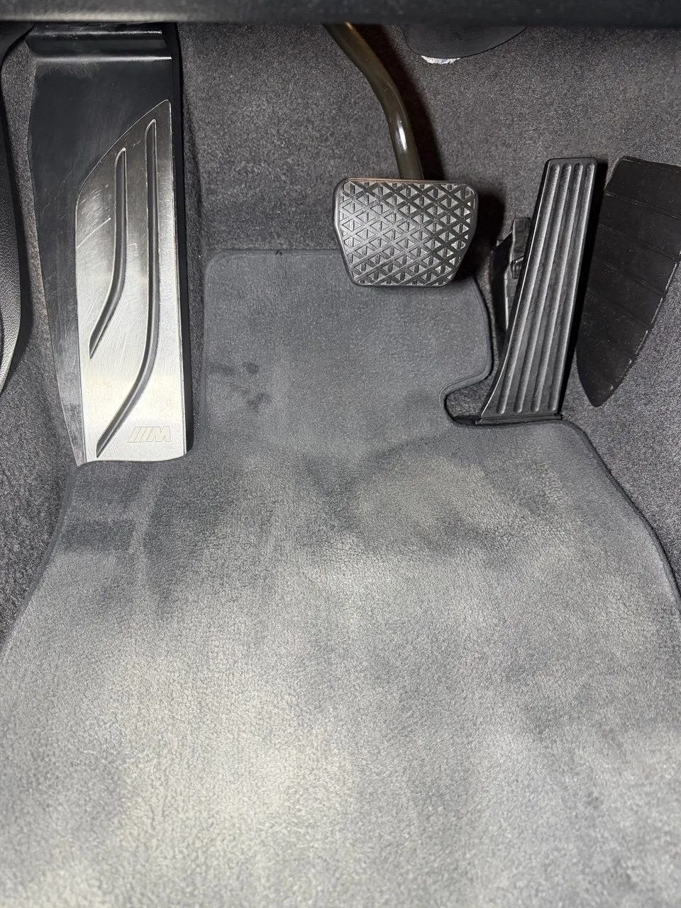 BMW M2 driver footwell after detailing Toronto